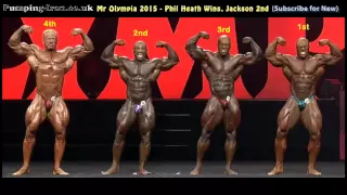 Mr Olympia 2015 Results - Phil Heath Wins, Dexter Jackson 2nd, Rhoden 3rd, Wolf 4th