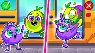 Avocado Baby Learn Rules of School Bus 🚌 || Best Kids Cartoon by Meet Penny 🥑💖