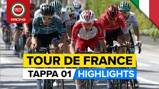 Tour de France Tappa 1 Highlights | Cadute, caos e un attacco epico di Alaphilippe!