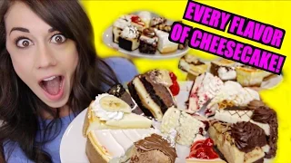 Cheesecake Factory CHALLENGE! EATING EVERY SINGLE FLAVOR!