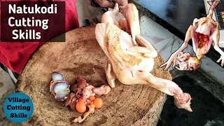 Country chicken cutting | Amazing natukodi cutting skills | Village Cutting Skills | lovely natukodi