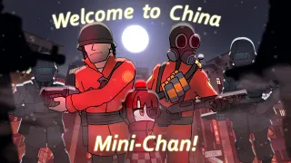 Mini-Chan and Soldier Fight Bad Robots on District (Pyro from Team Fortress 2 is there as well!)