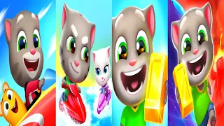 Talking Tom Time Rush vs Tom Gold Run vs Tom Fly Run vs Tom Jet ski 2 New Android iOS Gameplay