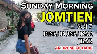 Jomtien Soi 7, Drone Footage, Ping Pong Bar and JBar. Sunday 24th October 2021