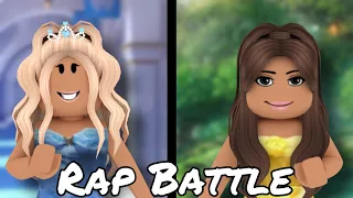 CINDERELLA VS BELLE || PRINCESS RAP BATTLE || ROBLOX