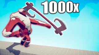 1000x OVERPOWERED AXE THROWER vs UNITS - TABS | Totally Accurate Battle Simulator 2024