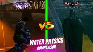 Gotham Knights Vs Batman: Arkham Knight Water Physics | Comparison