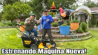 Estrenando Mi Maquina Nueva Dewalt Para Cortar Mi Yarda!💪🌿🏡