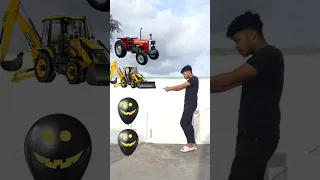 Funny tractor, jcb,rollar, truck name vs balloon - funny vfx magic video |vfx mantu barman