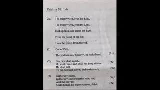 Psalm 50 sung by the church in Dallas 1970s