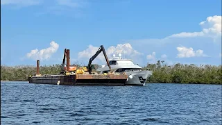 100 FOOT YACHT REMOVED FROM THE MANGROVES/ HURRICANE IAN