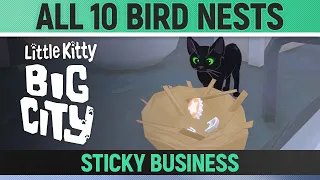Little Kitty, Big City - All 10 Bird Nest Locations - Sticky Business - Achievement Guide