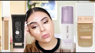 TESTING NEW FLOWER BEAUTY MAKEUP! ONE BRAND TUTORIAL: DRUGSTORE HITS + MISSES | JuicyJas