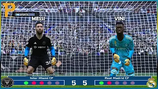 GK Messi vs GK Vini Jr | Inter Miami vs Real Madrid - Penalty Shootout | Gameplay #messi