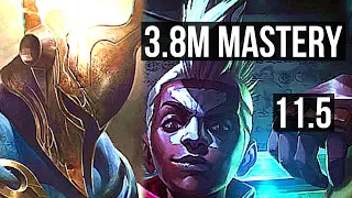 PANTHEON vs EKKO (MID) | 3.8M mastery, 5/0/4, 1300+ games | KR Diamond | v11.5