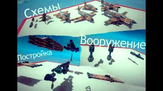 Гайд для новичков по постройке самолетов в игре Besiege! Схемы, вооружение, двигатели.