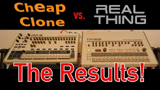 Results are in! Cheap Behringer clone vs two real Roland TR-909s!