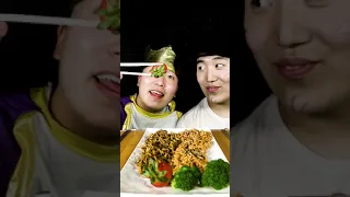 Mukbang Spicy Noodle Black Noodle 불닭볶음면 짜파게티 먹방 #SHORTS