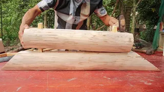 Great Creative Idea To Turn Logs And Stumps Into Unique Furniture // Outdoor Table From Tree Trunks