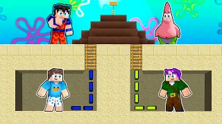 ESCONDE-ESCONDE NA CASA DO PATRICK ESTRELA NO MINECRAFT (BOB ESPONJA)