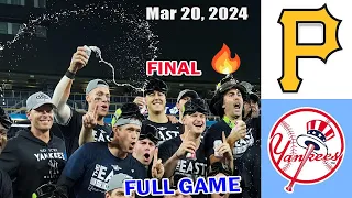 Pirates vs Yankees Mar 20, 2024 [FULL GAME] Highlights | MLB Spring Training 2024