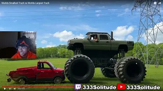 Worlds Smallest Truck vs Worlds Largest Truck REACTION
