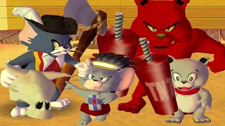 Tom and Jerry in War of the Whiskers HD Spike Vs Tyke Vs Nibbles Vs Tom (Master Difficulty)