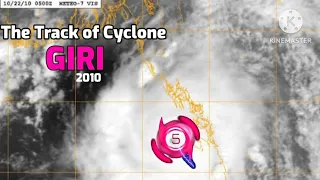 The Track of Cyclone Giri (2010)