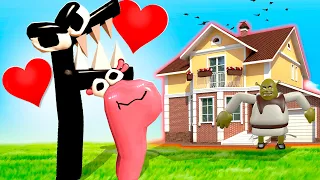 ALPHABET LORE LOVE HOUSE 💕 VS 3D SANIC CLONES MEMES In Garry`s mod!