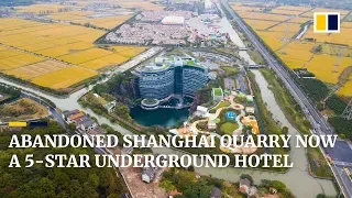 Abandoned Shanghai quarry now a 5-star underground hotel
