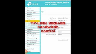 Cara mengatur kecepatan wifi, Bandwich control TP-LINK WR840N ,dan rubah ip android