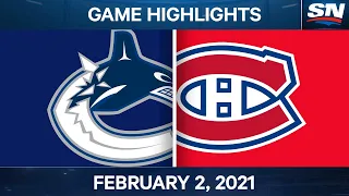 NHL Game Highlights | Canucks vs. Canadiens - Feb. 2, 2021