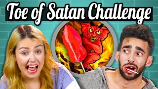 WORLD'S HOTTEST LOLLIPOP CHALLENGE! (TOE OF SATAN) | People Vs. Food