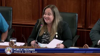 Public Hearing - Vice Speaker Tina Rose Muña Barnes - March 2, 2023  9am