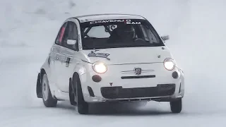 AWD Fiat 500 Abarth Proto: 4x4 Pocket Rocket Car racing on snow!