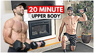 20 Min UPPER Body Strength Dumbbell Workout for Men at Home