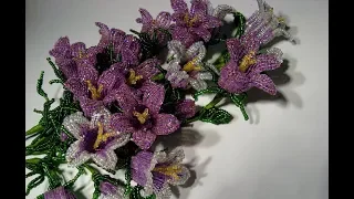 Колокольчики полевые из бисера.  Часть 1/5. // Field flowers of a bell from beads.