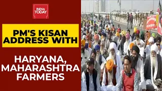 PM Modi's Address With Farmers From Haryana And Maharashtra