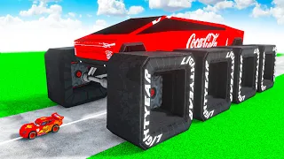 Tesla Cybertruck Transforming to GIANT COCA COLA BTR BIGFOOT TESLA CYBERTRUCK in Teardown!