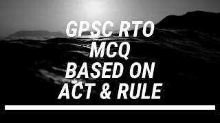 Important MCQ on RTO ACT 1988