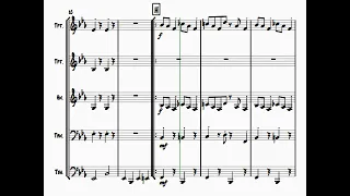 Mambo Medley - Mambo No. 5, Mambo No. 8, Que Rico Mambo  - Brass Quintet Sheet Music Score