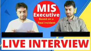 Live Interview of MIS Executive | Excel Interview preparation Question Answers Live Conversation