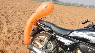 #ककड़ीBallon by motorcycle silencer #agrotrick #1, how to create amezing balloon