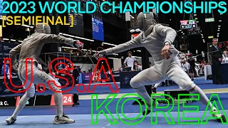 Milan 2023 WORLD CHAMPIONSHIP Korea v USA | Men Sabre Team 2023 밀라노 세계선수권 | 펜싱 남자 사브르 단체전 대한민국 v 미국