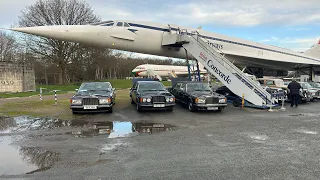 New Year’s Day 2024 Classic Car Meet at Brooklands Museum with RREC parked under Concorde. PART 1