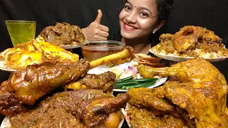 ASMR: EATING SPICY CHICKEN CURRY,MUTTON CURRY,EGG CURRY,FISH CURRY,LIVER CURRY *EATING VIDEOS 😋