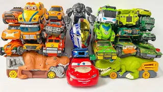 Huge TRANSFORMERS Car Park: Optimus Prime Revenge Superhero (Animated) Robot Tobot Carbot Stopmotion