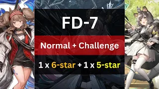 FD-7 Normal + Challenge - Low-rarity squad ft. Angelina | The Black Forest Wills A Dream | Arknights