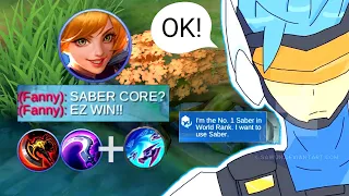 SABER VS TRASHTALKER FANNY HE SAID EZ WIN!! WHO WILL WIN?? TOP GLOBAL SABER GAMEPLAY