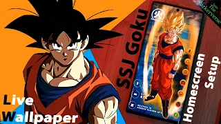 DBZ - Goku - Live Wallpaper & Android setup - Customize your Homescreen - EP57 (SSJ Goku Theme)